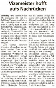 Herren 30 Gruppenzweiter